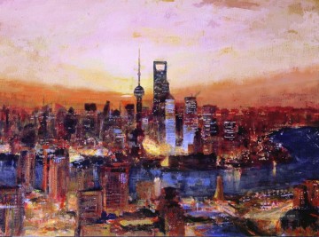  Sonnenaufgang Maler - Sonnenaufgang in Shanghai China Landschaft